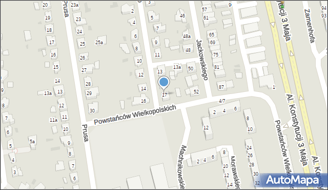 Leszno, Karpińskiego Bolesława, 17, mapa Leszno