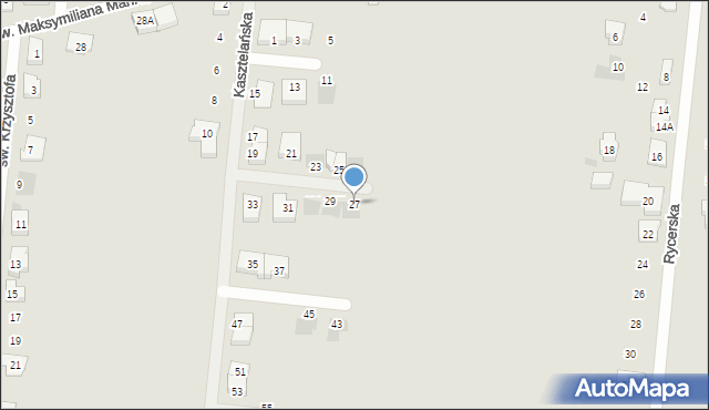 Leszno, Kasztelańska, 27, mapa Leszno