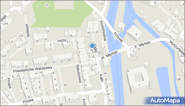 Lidzbark Warmiński, Kajki Michała, 17, mapa Lidzbark Warmiński