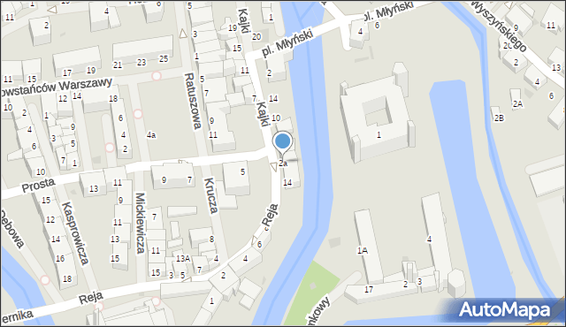 Lidzbark Warmiński, Kajki Michała, 2a, mapa Lidzbark Warmiński