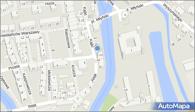 Lidzbark Warmiński, Kajki Michała, 2b, mapa Lidzbark Warmiński