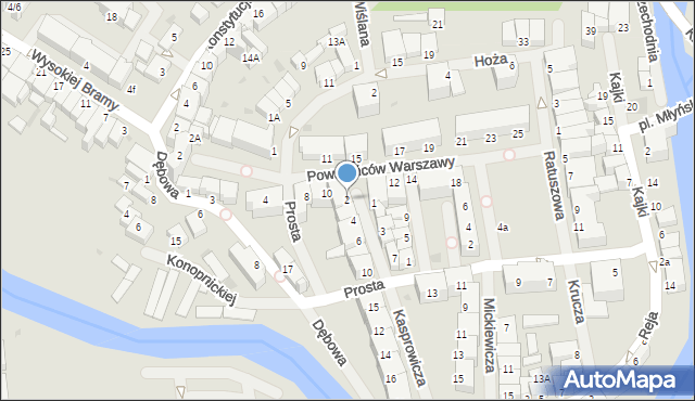 Lidzbark Warmiński, Kasprowicza Jana, 2, mapa Lidzbark Warmiński