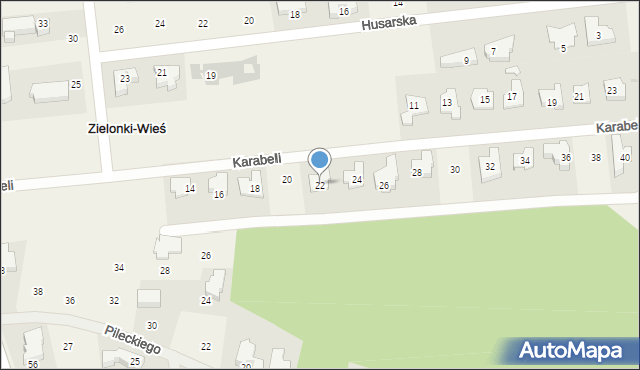 Lipków, Karabeli, 22, mapa Lipków