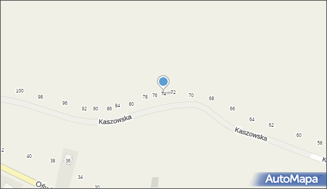 Liszki, Kaszowska, 74, mapa Liszki