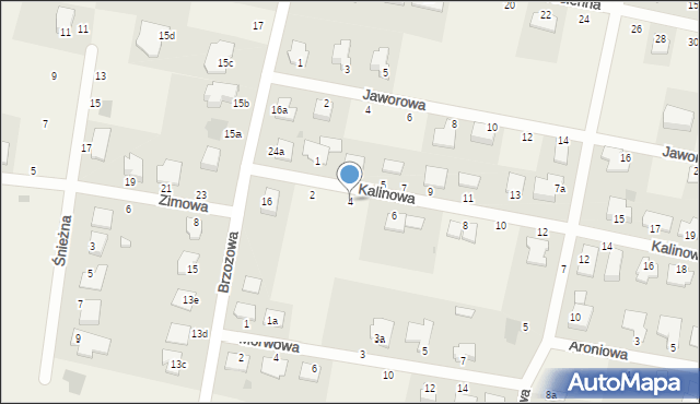 Łochowo, Kalinowa, 4, mapa Łochowo