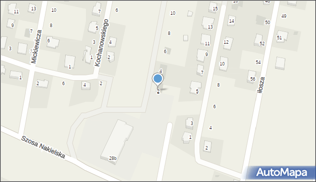 Łochowo, Kasprowicza Jana, 2, mapa Łochowo