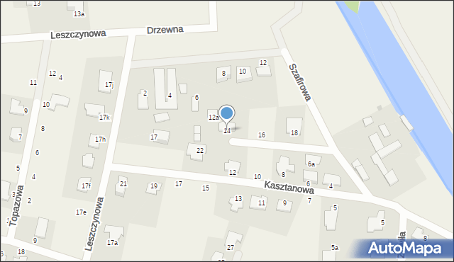 Łochowo, Kasztanowa, 14, mapa Łochowo