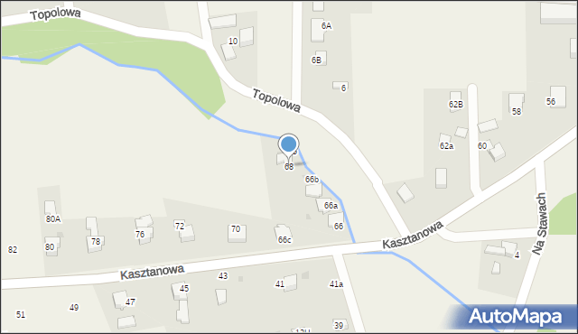 Łodygowice, Kasztanowa, 68, mapa Łodygowice