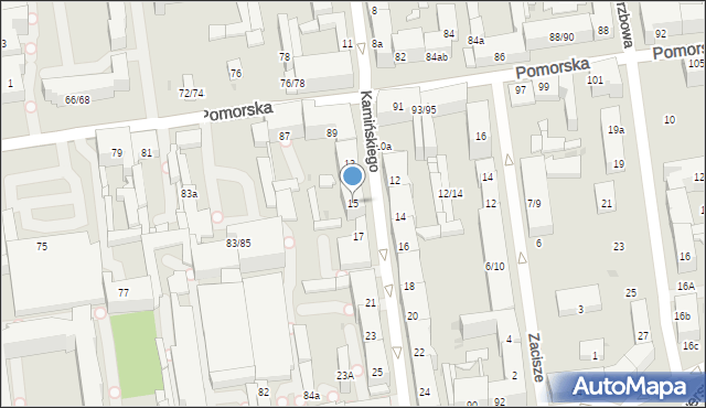 Łódź, Kamińskiego Aleksandra, hm., 15, mapa Łodzi