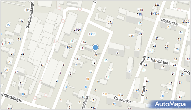 Łódź, Kaszubska, 16, mapa Łodzi