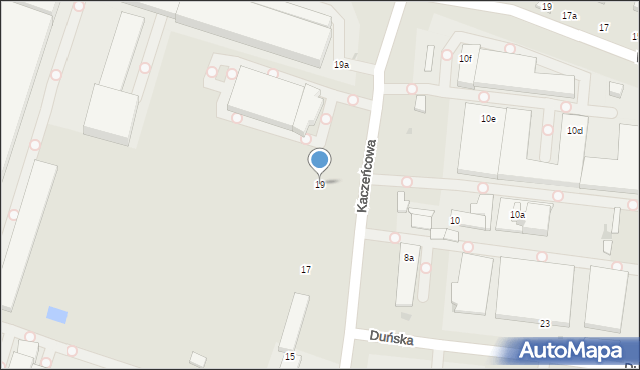 Łódź, Kaczeńcowa, 19, mapa Łodzi