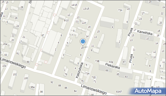 Łódź, Kaszubska, 10, mapa Łodzi