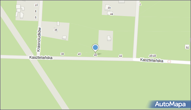 Łódź, Kasztelańska, 42, mapa Łodzi