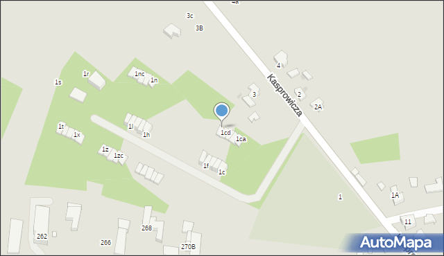 Łódź, Kasprowicza Jana, 1ce, mapa Łodzi