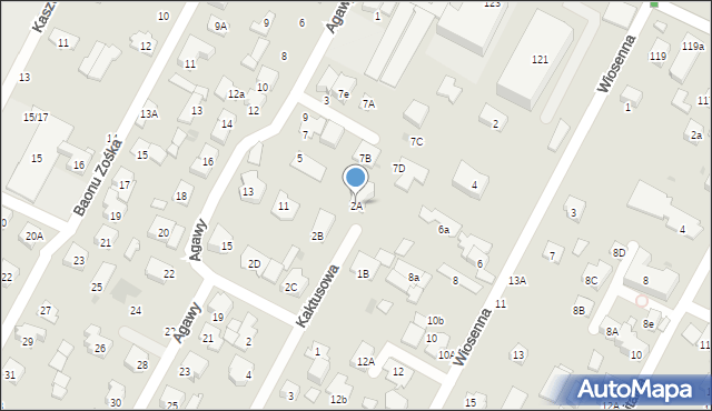 Łomianki, Kaktusowa, 2A, mapa Łomianki