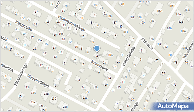 Łomianki, Kasprzaka Marcina, 4, mapa Łomianki