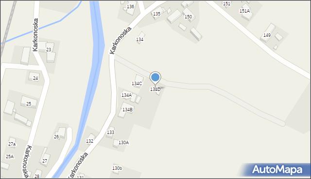 Łomnica, Karkonoska, 134D, mapa Łomnica