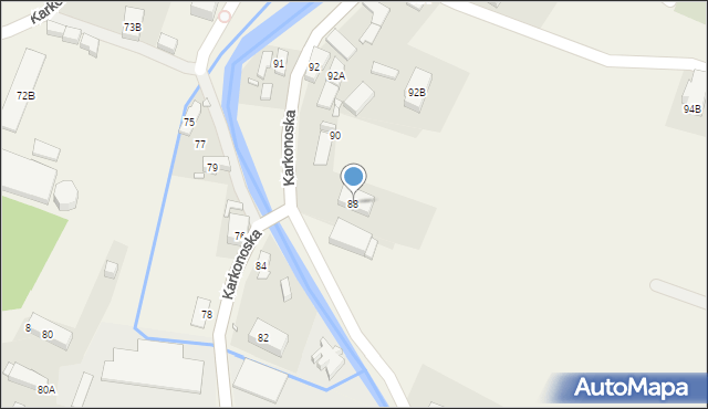 Łomnica, Karkonoska, 88, mapa Łomnica