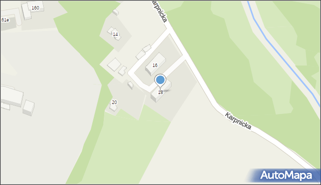 Łomnica, Karpnicka, 18, mapa Łomnica