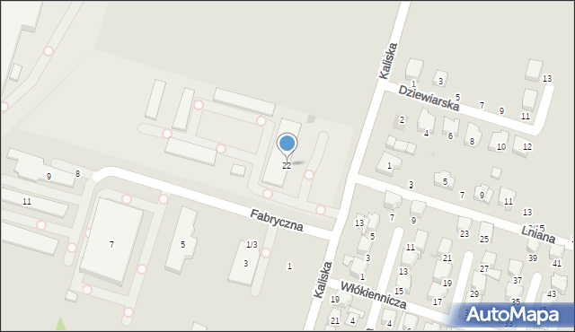 Łowicz, Kaliska, 22, mapa Łowicza