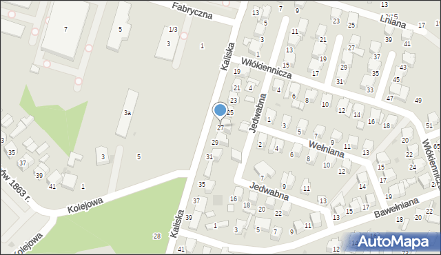 Łowicz, Kaliska, 27, mapa Łowicza