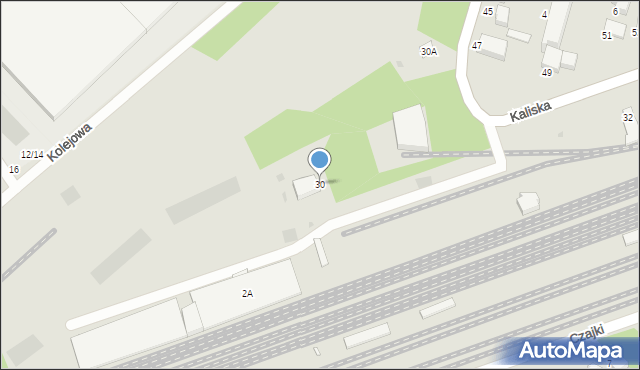 Łowicz, Kaliska, 30, mapa Łowicza