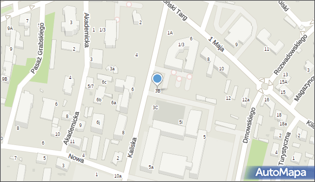 Łowicz, Kaliska, 3B, mapa Łowicza