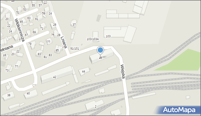 Łowicz, Kaliska, 46, mapa Łowicza