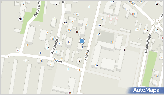 Łowicz, Kaliska, 8, mapa Łowicza