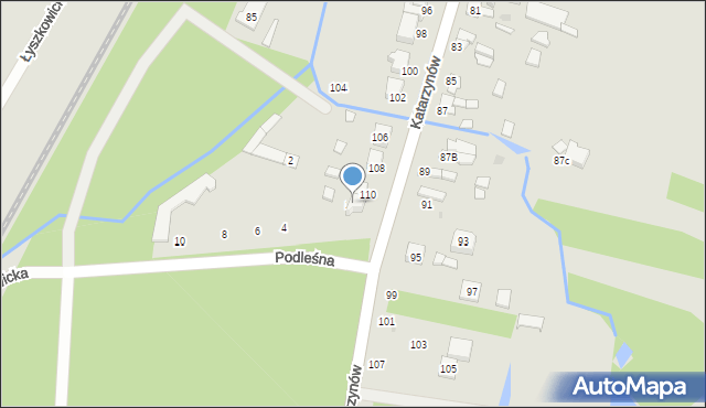 Łowicz, Katarzynów, 112, mapa Łowicza