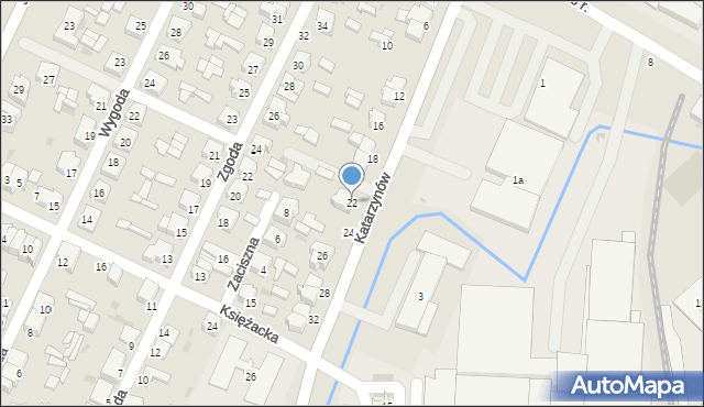 Łowicz, Katarzynów, 22, mapa Łowicza