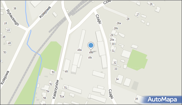 Łowicz, Katarzynów, 49b, mapa Łowicza