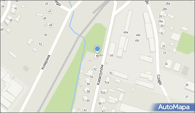 Łowicz, Katarzynów, 50, mapa Łowicza