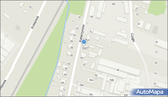 Łowicz, Katarzynów, 51b, mapa Łowicza