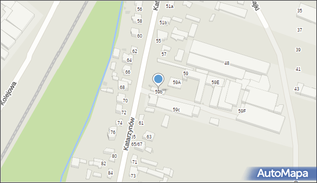 Łowicz, Katarzynów, 59b, mapa Łowicza