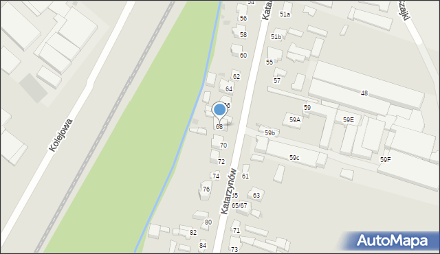 Łowicz, Katarzynów, 68, mapa Łowicza
