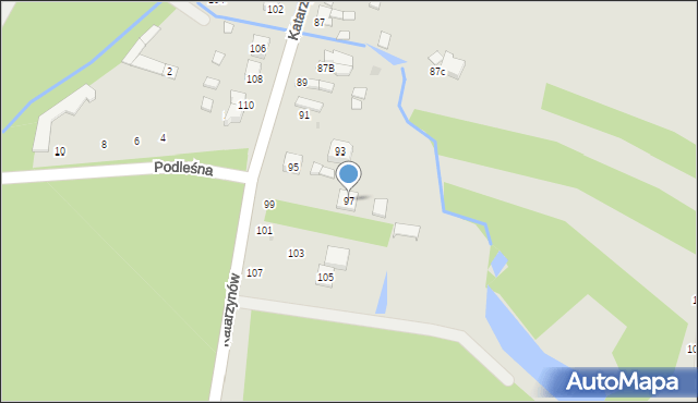 Łowicz, Katarzynów, 97, mapa Łowicza