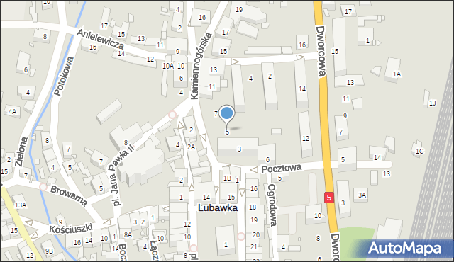 Lubawka, Kamiennogórska, 5, mapa Lubawka