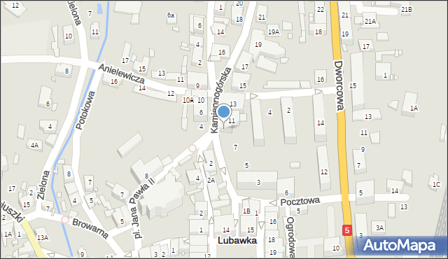 Lubawka, Kamiennogórska, 9, mapa Lubawka