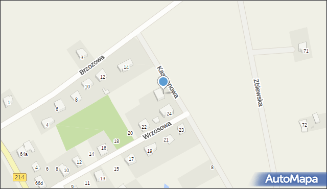 Lubichowo, Kasztanowa, 4, mapa Lubichowo