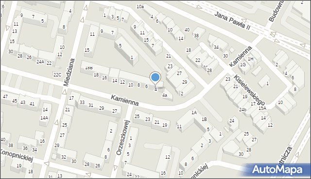 Lubin, Kamienna, 4, mapa Lubin