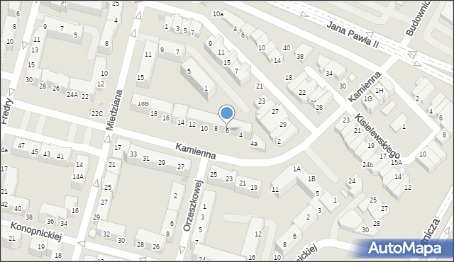 Lubin, Kamienna, 6, mapa Lubin