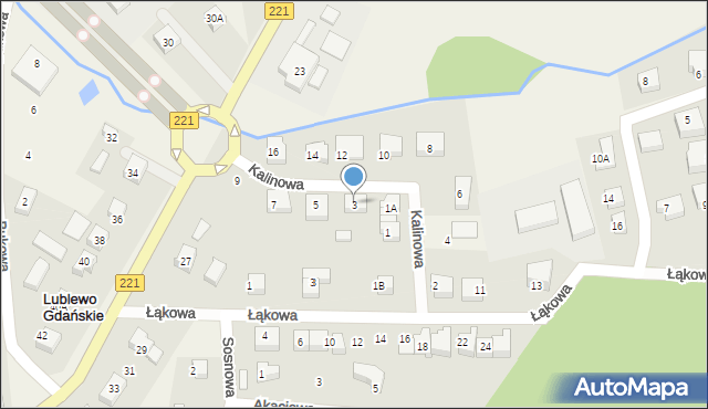 Lublewo Gdańskie, Kalinowa, 3, mapa Lublewo Gdańskie