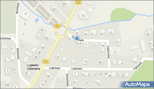 Lublewo Gdańskie, Kalinowa, 7, mapa Lublewo Gdańskie