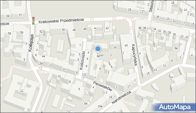 Lublin, Kapucyńska, 1a, mapa Lublina