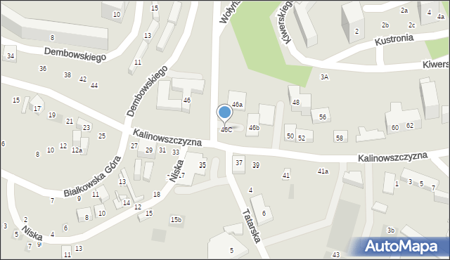 Lublin, Kalinowszczyzna, 46C, mapa Lublina