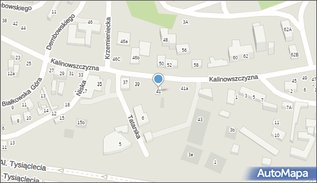 Lublin, Kalinowszczyzna, 41, mapa Lublina