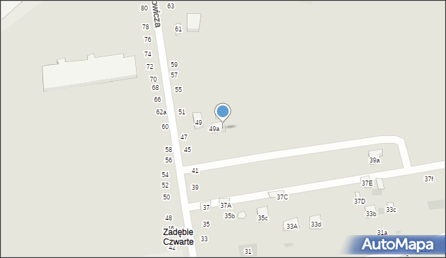 Lublin, Kasprowicza Jana, 49b, mapa Lublina