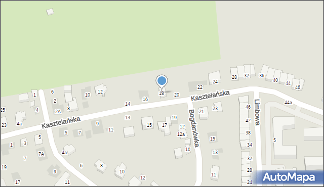 Lublin, Kasztelańska, 18, mapa Lublina