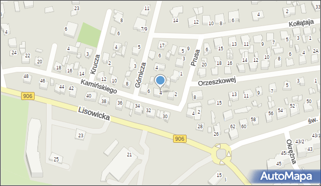 Lubliniec, Kamińskiego Aleksandra, dh., 4, mapa Lubliniec